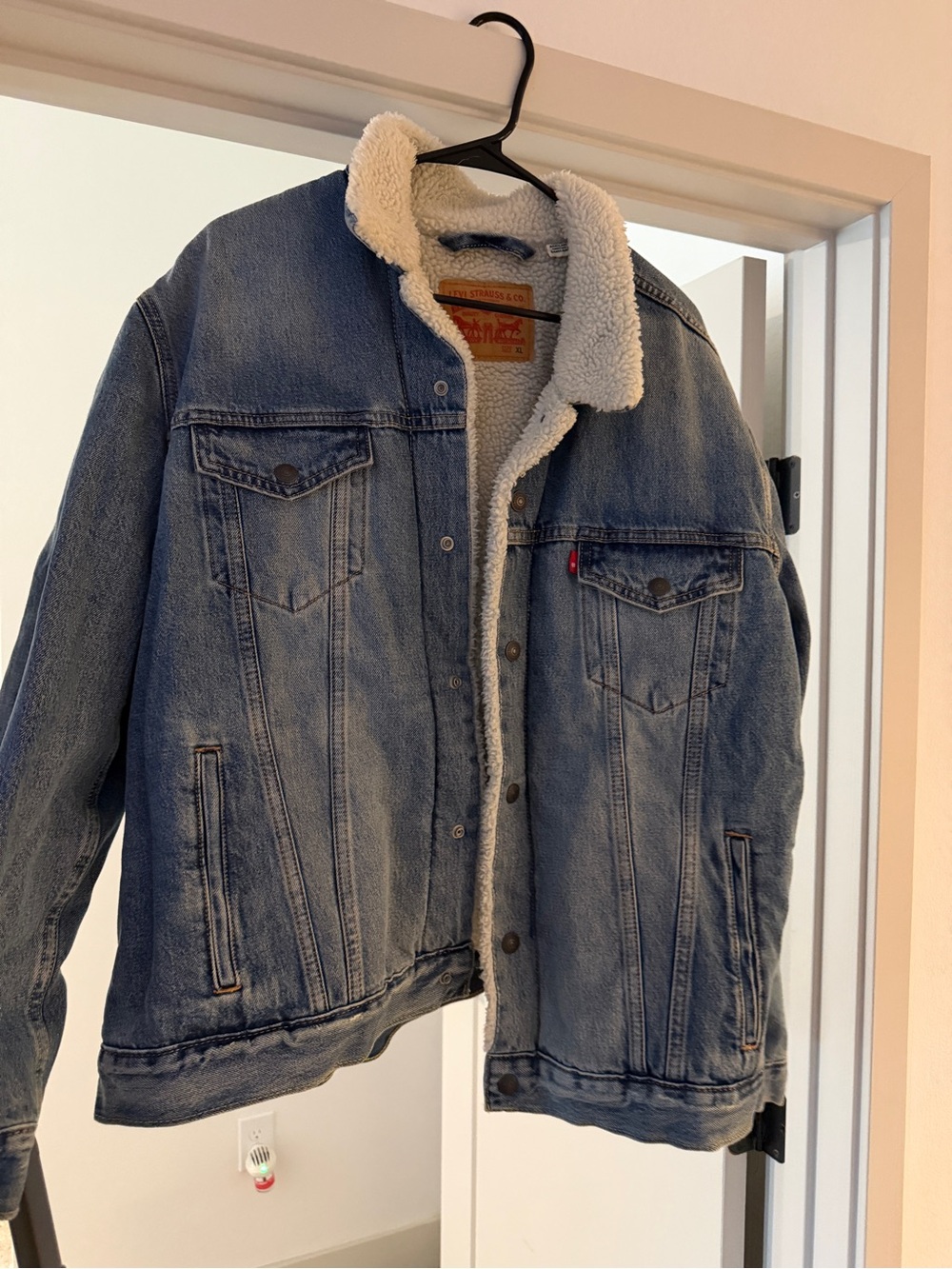 Levi's Blue Denim Sherpa-Lined Jacket